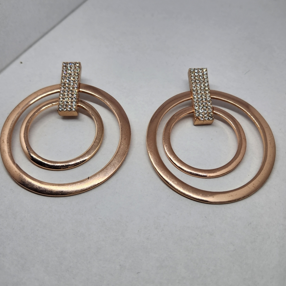 Rose gold-tone earrings